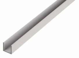 Aliuminio profilis U formos, matmenys 10 x 10 x 10 x 1,0 x 1000 mm, 475666
