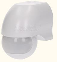 Judesio jutiklis ORNO Or-Cr-204/W, IP44, 180 laipsnių, 12 m, 10 s - 7 min., 1200W, 230V, 3-2000LUX,