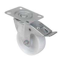 Pasukamas ratukas WALTECO, d-100 mm, su plokštele, su stabdžiu, apkrova 70 kg