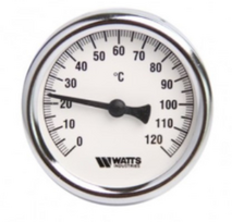 Termometras bimetalinis WATTS, 120*C, 1/2'', išorė, L=50 mm, 991080