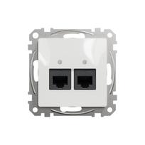 Kompiuterio lizdas SCHNEIDER 10-1-Sdd111452, SEDNA Design, 2 vietų, įleidžiamas, baltos spalvos, 2xR
