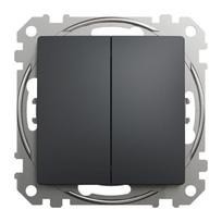 Jungiklis SCHNEIDER Sdd114105, SEDNA Design, 2 klavišų, įleidžiamas, antracito spalvos