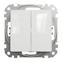 Perjungiklis SCHNEIDER 10-1-Sdd111108, SEDNA Design, 2 klavišų, įleidžiamas, baltos spalvos, 10A 250