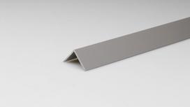 PVC kampinis profilis ARCANSAS 1563, 2600 x 20 x 20 mm, pilkas, blizgus