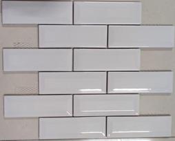 Mozaika INCA MOSAICS Brick, 293 x 293 x 6 mm, 13 vnt./dėž., akmens masės, glazūruota, spl. balta bli