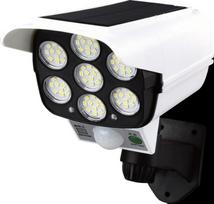 Lauko šviestuvas SUNLUX Sa1035, su saulės elementais/baterija, 77 LED, šviečia balta spalva, 10,5 x