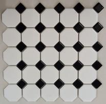 Mozaika INCA MOSAICS Octagon, 309,7 x 293,8 x 6 mm, 14 vnt./dėž., akmens masės, glazūruota, spl. bal