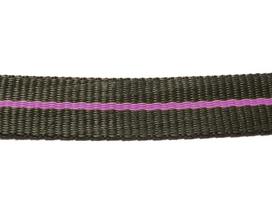 Austinis diržas POSAMO VAUKA, 40mm, polipropileninė pinta juosta, juodas /rausva, 60 m