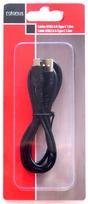 USB-A-Type C laidas RATANAS, 1m, juodos spalvos