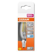 LED lempa OSRAM Star, 3,4W, E14, 220-240V, 4000K, 470 lm, filamentinė, žvakutė, atitinka 40W lemputę