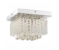 Pakabinamas LED šviestuvas GLOBO Mathilda, 12W, 40V, 4000K, 840 lm, chromas, kristalai, stiklas, 250