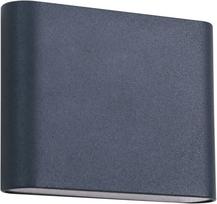 Lauko šviestuvas ORRO, 6 W LED (3 W x 2), IP54, 110 x 30 x 90 mm, sieninis, pilkos spalvos, TLWL1602