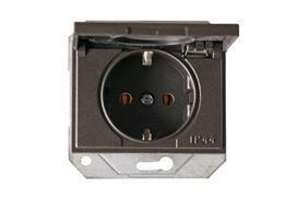 Kištukinis lizdas VILMA RP16-003-02 XP500, b/r su įž., antracitas