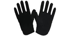 Pirštinės HERVIN PROTECTION, (9)L dydis, juoda spalva, medvilninės, padengtos PVC taškeliais iš vien