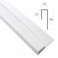 Pradžios profilis PVC dailylentėms WAKSLINE A02/Skv-1, 3000 x 7 mm, baltas