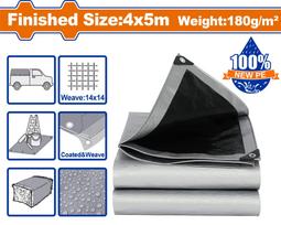 Universalus tentas WADFOW WTQ8845, 180 g/m2, storis 0,25 mm, 4 x 5 m