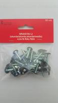Sraigtai padidinta galva, 4,2 x 19 mm, RAL7024, pilka sp., 50 vnt.