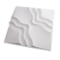 PVC 3D sienų lakštas WAKSLINE Hm3D-140, spl. balta, 500x500x10 mm