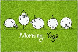 Kilimėlis LAKO Morning Yoga-Schafe, 50 x 75 x 0,6 cm, žalios spalvos, S13132-070, Vokietija