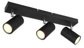 Kryptinis šviestuvas GLOBO Robby, GU10, 3 x 35W, 230V, metalinis, matinės juodos sp., 60 x 120 x 410