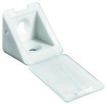 Tvirtinimo kampukas plast. HETTICH, pak. 4 vnt. 22x22x24mm, baltos sp., 89408