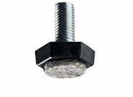 Baldų atrama HETTICH, M10, su varžtu, juoda spl., d-30 mm, 2 vnt., 9128251