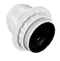 Lempos lizdas ELECTRALINE 71132, E27, su žiedu, plastikinis, baltos spalvos
