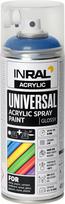 Aerozoliniai dažai INRAL ACRYLIC UNIVERSAL, 400 ml, gencijono mėlyna, blizgi, RAL5010