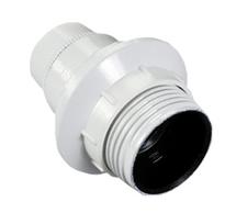Lempos lizdas ELECTRALINE 71135, E14, su žiedu, plastikinis, baltos spalvos