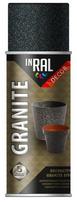 Aerozoliniai dekoratyviniai dažai INRAL Decor Granite, 400ml obsidianas
