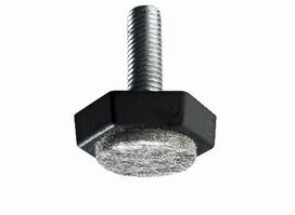 Baldų atrama HETTICH, M8, su varžtu, juoda spl., d-30 mm, 24 mm, 2 vnt., 9128220