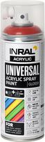 Aerozoliniai dažai INRAL ACRYLIC UNIVERSAL, 400 ml, karmino raudona, blizgi, RAL3002
