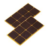 Padukai SUKI, 20x20mm, rudos sp., veltinio, klijuojami, 16 vnt.