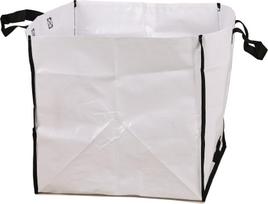 Sulankstomas maišas sodo atliekoms, 100 l, 42 x 42 x 42 cm, 120 g/m2, su rankenomis, baltos sp.