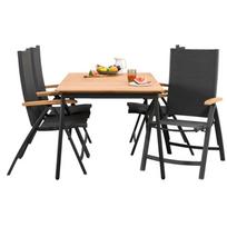Sodo baldų komplektas NOVELLY HOME Vita CH325P-PWT020, 4 kėdės, stalas