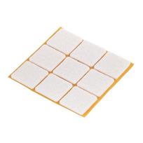 Padukai SUKI, 25x25mm, baltos sp., veltinio, klijuojami, 9 vnt.