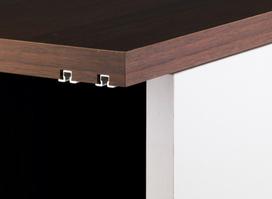 Stumdomų durų bėgelis HETTICH SlideLine1, frezuojamas, spl. ruda, 2 m, 2 vnt., 1487