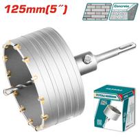 Mūro gręžimo karūna su kietmetaliu TOTAL, 125 mm, SDS plus, adapt. 110 mm, gražtas 8x110 mm, TAC4301