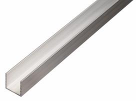 Aliuminio profilis U formos BA , matmenys 15 x 15 x 15 x 1,5 x 2600 mm, 431549