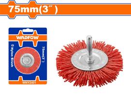 Nailoninis šepetys WADFOW, su koteliu, 75 mm, jungties diametras  6,35 mm (1/4''), WNY2401