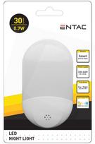 Sieninis šviestuvas ENTAC En-8529, naktinis, 0,7 W, 220-240 V, 3000 K, 30 lm, IP20, automatinis įsij
