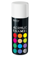 Aerozolinė emalė BIODUR Acrylic, RAL9010, balta matinė, 400ml