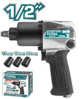 Smūginis veržliaraktis TOTAL, pneumatinis, 1/2", 7000 rpm, 610Nm, 142.5l/min, (angaliai 17, 19, 21 m