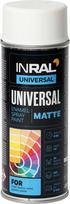 Aerozoliniai dažai INRAL Universal, balta RAL9010, matinė, 400ml