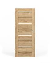 Laminuotos vidaus durys su užlaida VIVENTO PL-04, kairinės, spl. Halifax oak, 2030x844x40 mm