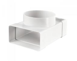 Ventiliacinis trišakis PLASTIVENT, d100 x 55 x 110, atšakos kampas 90°, plastikinis, baltas, 531P