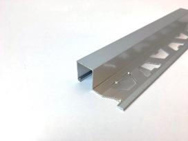 Kampas plytelėms ARCANSAS 041/S/90, 2500 x 27 x 10 mm, aliuminis anoduotas, išorinis, kvadratinis, s