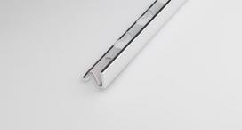 Kampas plytelėms ARCANSAS 061G/F/93, 2500 x 23 x 10 mm, aliuminis anoduotas, išorinis, "edge", sidab