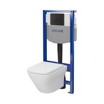 Klozeto komplektas CERSANIT Koreo, pakabinamas, klozetas be nuplovimo lanko, lėtai nusileidžiantis d