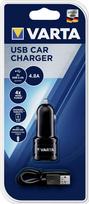 Automobilinis USB įkroviklis VARTA, 2xUSB 2.4+1A, 17 W, + laidas USB-Micro USB, 57931101401
